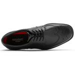 Rockport Men's Taylor Waterproof Wingtip Oxford, Black, 12