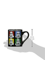 Silver Buffalo Star Wars Stormtrooper Expressions Ceramic Mug, 14 Ounces