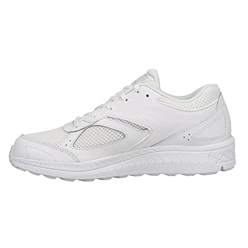 Saucony Cohesion 14 LACE to Toe Running Shoe, White, 4.5 US Unisex Big Kid