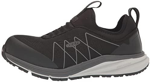 KEEN Utility Men's Vista Energy Shift Low Height Composite Toe Slip On Industrial Work Shoes, Vapor/Black, 10 Wide