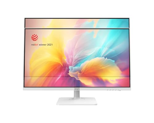 MSI Modern MD2712PW 27-inch IPS 1920 x 1080 (FHD) Computer Monitor, Adaptive-Synch, HDR Ready, HDMI, USBC 15W Power Delivery, Speaker, VESA Mountable, Height Adjustable, 1ms, White