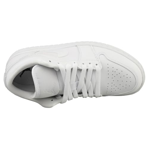 NIKE Air Jordan 1 Low Women's Shoes (DV0990-111, White/White-White) Size 10