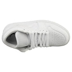NIKE Air Jordan 1 Low Women's Shoes (DV0990-111, White/White-White) Size 10