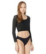 SPANX Long Sleeve Arm Tights™ Layering Shirt for Women – Blended Nylon – 360-Degree Coverage, Opaque Silver MD One Size