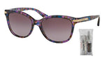 Coach HC8132 52888H 57M Confetti Purple/Purple Gradient Cat Eye Sunglasses For Women+ BUNDLE with Designer iWear Eyewear Kit