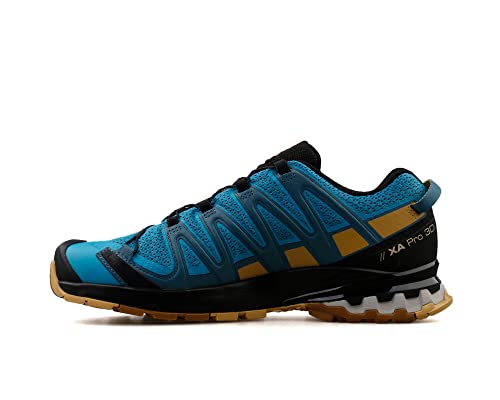 Salomon Men's XA PRO 3D V8 Trail Running Shoes for Men, Barrier Reef/Fall Leaf/Bronze Brown, 10.5