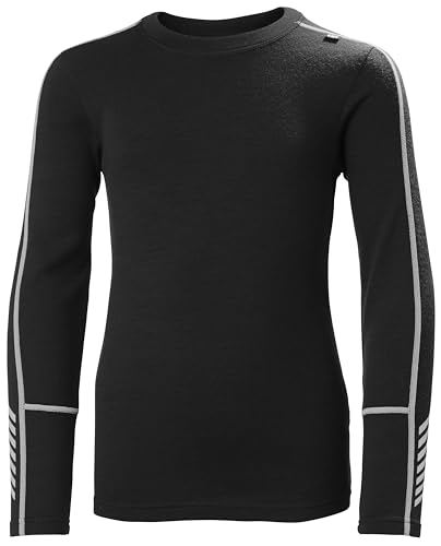 Helly-Hansen Juniors LIFA Merino Midweight Base Layer Set, 990 Black, Size 10