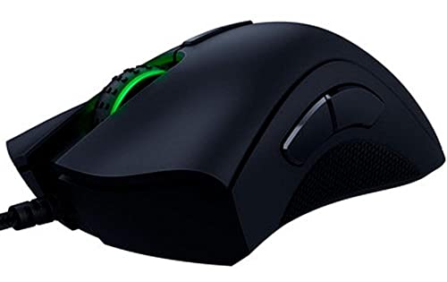 Razer DeathAdder Elite Gaming Mouse: 16,000 DPI Optical Sensor - Chroma RGB Lighting - 7 Programmable Buttons - Mechanical Switches - Rubber Side Grips - Matte Black