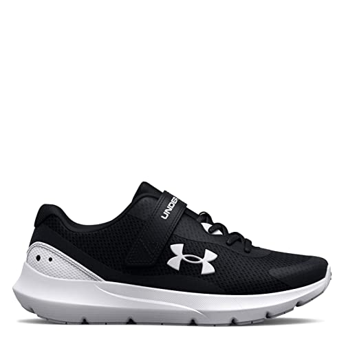 Under Armour Boys' Infant Surge 3 Alternate Closure, Black/White, 5K Medium US