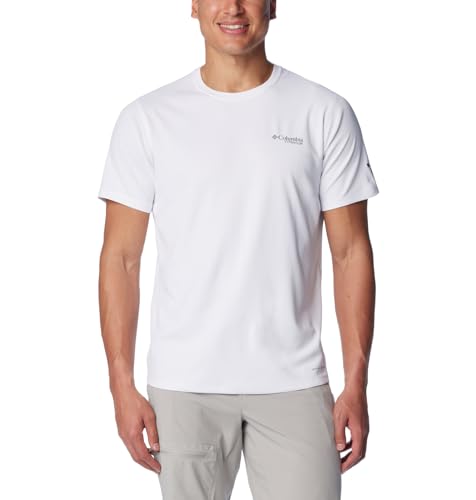 Columbia Men's Summit Valley Short Sleeve Crew, White, Medium