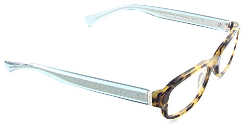 COACH HC6083-5357 Eyeglasses, Dark Vintage Tortoise/Crystal Teal Frame 52mm w/Clear Demo Lens