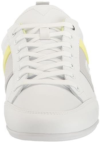 Lacoste Mens Chaymon Sneakers, Wht/Lt Grn, 9