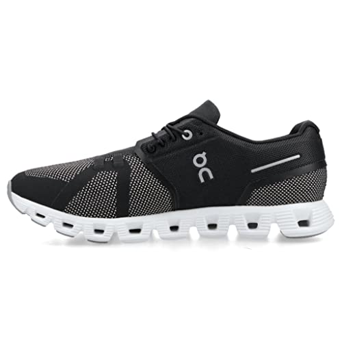 On Women's Cloud 5 Combo Sneakers, Black | Alloy, 10 Medium US