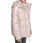 Levi's Women's Selma Hooded Puffer Jacket, Champagne, Large