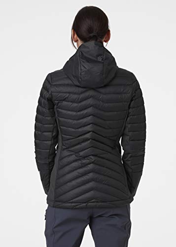 Helly-Hansen Womens Verglas Hooded Down Hybrid Insulator Jacket, 991 Black, Small