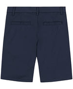 Nautica Boys' School Uniform Flat Front Twill Short, Navy Knit, 18