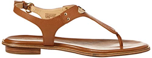 Michael Kors Womens Logo Plaque Leather Sandal