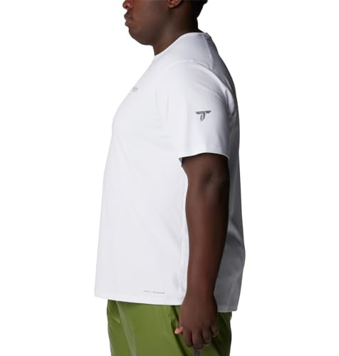 Columbia Men's Summit Valley Short Sleeve Crew, White, Medium