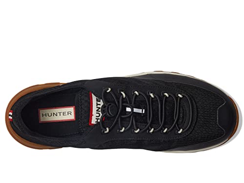 Hunter Travel Trainer Sneakers for Women - Nylon and Mesh Upper and Regular Fit with Lace-Up Closure Black/Shaded White 10 M