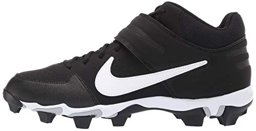 Nike Men's Alpha Huarache Varsity Keystone Mid Molded Baseball Cleat Black/White Size 11.5 M US