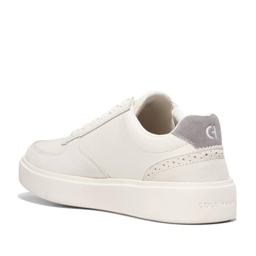 Cole Haan Men's Grand Crosscourt Transition Sneaker, Ivory/Silver, 11.5 Wide