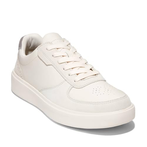 Cole Haan Men's Grand Crosscourt Transition Sneaker, Ivory/Silver, 11.5 Wide