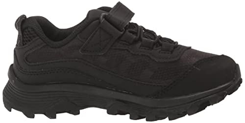 Merrell Moab Speed Low Alternative Closure Waterproof Sneaker, Triple Black, 1.5 US Unisex Big Kid