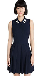 Tory Sport Women's Performance Pleated Golf Dress, Tory Navy, Blue, M