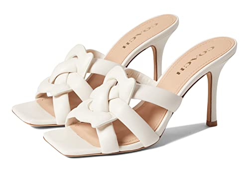 Coach Kellie Leather Sandal White 6.5 B (M)
