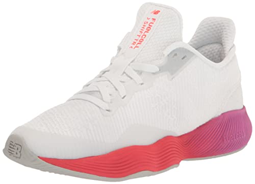 New Balance Women's FuelCell Shift Tr V1 Cross Trainer, White/Magenta Pop/Electric Red, 6.5