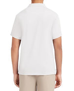 Nautica mens Uniform Short Sleeve Performance Polo Shirt, White, 34-35 US