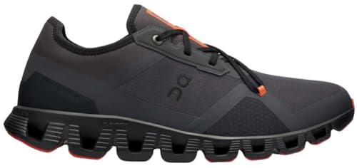 On Men's Cloud X 3 AD Sneakers, Eclipse | Flame, Black, Orange, 12.5 Medium US