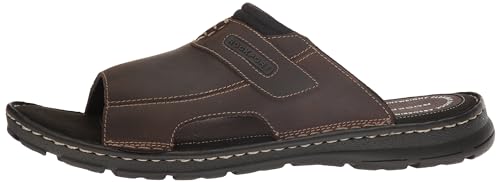 Rockport Men's Darwyn Slide 2 Sandal, Brown II Leather, 8 M US