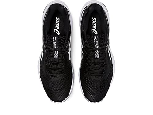 ASICS Women's Netburner Ballistic FlyteFoam 3 Volleyball Shoes, 10, Black/Pure Silver