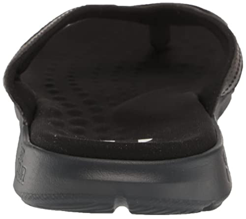 Under Armour Women's Ignite Marbella Flip Flop, (001) Black/Black/White, 12, US