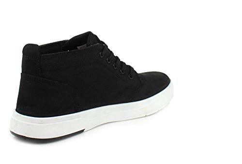 Timberland Davis Square Leather and Fabric Chukka Black Nubuck 9.5 D (M)