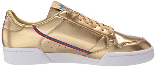 adidas Originals Men's Continental 80 Sneaker, Gold Metallic/Crystal White, 5 M US