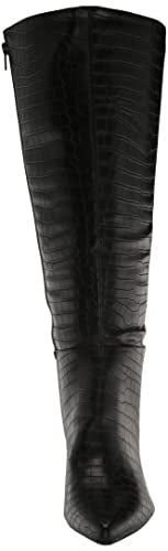 LifeStride womens Stratford-wc Knee High Boot, Black Croco, 8.5 Wide US