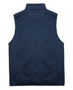 Bonnorth Mens Zip Up Sherpa Vest for Men Knitted Sweater Winter Vest Mens Casual Warm Vests Outerwear with Pocket Dark Blue M