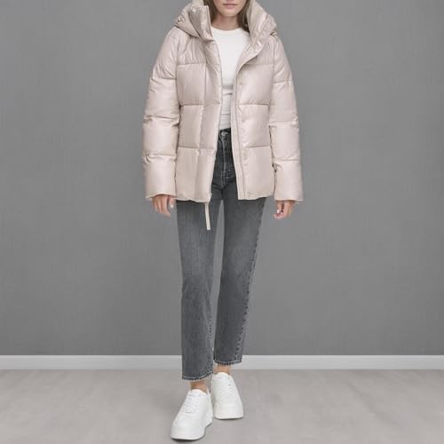 Levi's Women's Selma Hooded Puffer Jacket, Champagne, Large