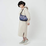 LeSportsac Classic Hobo Crossbody Handbag in Very Merry Navy, Medium