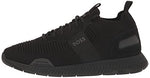 BOSS Men's Mesh Mix Running Sneakers, Black Oil, 7