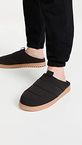 Madewell Women's Quilted Nylon Slippers, True Black, 5 Medium US