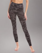 SPANX Women's Look at Me Now Full Length Leggings, Heather Camo, Grey, Print, M