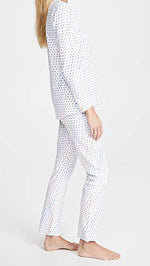 Roller Rabbit Women's Disco Hearts Pajamas, Rainbow, Blue, Print, S