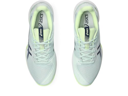ASICS Women's Solution Speed FlyteFoam 3 Tennis Shoe, 8, Pale Mint/Blue Expanse