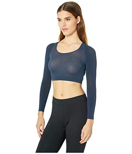 SPANX Long Sleeve Arm Tights™ Layering Shirt for Women – Blended Nylon – 360-Degree Coverage, Opaque Port Navy MD One Size
