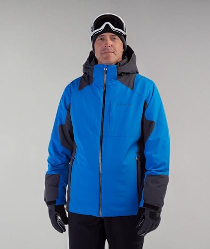 Spyder Men's Contact Insulated Ski Hooded Snow Jacket, Collegiate, Large
