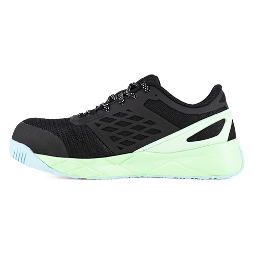 Reebok Nanoflex TR Work EH Comp Toe Black/Seafoam Green/White 8 D - Wide