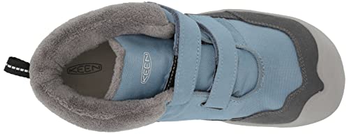 KEEN Knotch Chukka DS Mid Height Insulated Boots, Magnet/Blue Shadow, 7 US Unisex Big Kid